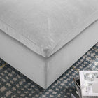 Modway - Commix Duvet Rempli Trop Rempli Ottoman - Gris clair-Coussins en plumes en duvet et en coton