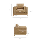 Modway - Roscoe Cuir végane Fauteuil - Toast-Confort de siège profond avec mousse à haute résilience