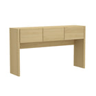 Manhattan Comfort - Console moderne Linda à 3 tiroirs - Chêne naturel-La texture riche du grain de bois apporte chaleur naturelle et dimension