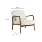 Modway - Charlie Boucle Tapis Fauteuil - Ivoire-Tissu boucle Tissu Rembourrage