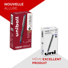 uni-ball - Stylos à bille roulante Vision Needle – 0,7 mm – bleu – paquet de 12-Les stylos à bille roulante Needle à capuchon offrent une encre fluide et lisse, ce qui vous permet de créer des documents concis et impeccables avec des lignes éclatantes dans une riche teinte