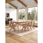 Manhattan Comfort - Lot de 2 chaises de salle à manger Hamlet 44,8 cm style industriel chic - Nature-Canne naturelle fine fabriquée à partir de véritable rotin en bois