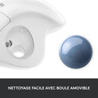 Logitech ERGO M575 - Souris sans fil à boule de commande - Blanc cassé-Autonomie de la pile avec Bluetooth : jusqu’à 20 mois
