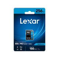 Lexar - 256 Go carte mémoire 256GB High-Performance 800x PRO SDHC / SDXC UHS-I - Blue Series - Noir-Conçu avec la technologie UHS-I pour les appareils photo reflex numériques et les caméscopes HD