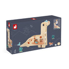 Janod - Dino - Garage Dino-Comprend 4 jouets dinosaures roulants et un ascenseur pour se déplacer entre les étages.