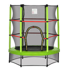 Outsunny - Trampoline pour enfants 55 po avec filet de sécurité, cadre en acier - vert-Offrez à votre enfant des heures de plaisir à sauter avec ce trampoline 