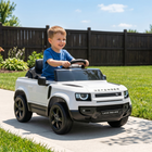 Qaba - Voiture électrique 12V sous licence Land Rover avec télécommande, suspension - blanc-Roue de remorquage auxiliaire permettant un transport et un rangement sans effort
