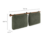 Modway - Anela Fixé au mur Chenille recouverte Tête de lit King Size, Noyer sauge-Sellerie en chenille