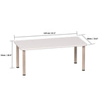 Beleduc Furniture - table de classe Santino - rectangulaire - 120 L x 60 W cm - blanc-Idéale pour que les enfants jouent, prennent leurs repas ou étudient