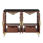 Modway - Daylight Double évier 48" Vanette de salle de bain - Noyer noir-8