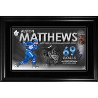Auston Matthews 69 Goal Collage Toronto Maple Leafs - Impression encadree - 36" x 24"-Qualité supérieure - print framed