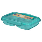 Sistema - Petite contenant pour aliments - 350 mL - bleu sarcelle ou bleu assorti-Les clips Sistema à verrouillage facile et le joint flexible permettent de conserver la fraîcheur des aliments plus longtemps