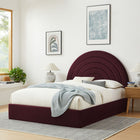 Modway - Solana Arqué Performance Velvet Lit plateforme Queen, Mûrier-Tête de lit en arc