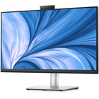 Dell - Moniteur de visioconférence 23,8 po - C2423HA-La webcam pop-up cache intelligemment la caméra lorsque vous la poussez vers le bas