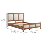 Modway - Capri Grains de bois Lit plateforme Queen, Noyer-Construction en MDF et panneau de particules