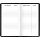 AT-A-GLANCE - Agenda de poche mensuel de deux ans 2025-2026 - 6 1/8 po H x 3 1/2 po l - Noir - Anglais-Couverture en similicuir noir