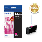 Epson - T822 Cartouche d'encre - Grande capacité - Magenta-Manipulation sans souci - impressions résistantes au maculage, à la décolouration et à l’eau