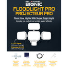 Bell + Howell - Bionic Floodlight Pro Lampes solaires d’extérieur avec détecteur de mouvement DEL-Largeur de faisceau réglable : les panneaux lumineux à DEL s’ajustent pour répartir le projecteur sur une zone plus large ou focaliser le faisceau dans un espace plus restreint