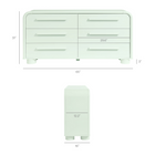 Modway - Bellamy 6 tiroirs Commode - Sauge-Conception de rangement à six tiroirs