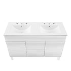 Modway - Render 48" Meuble de salle de bain à double lavabo - Blanc blanc-9