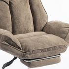 HOMCOM - Fauteuil de bureau inclinable grande taille et robuste avec repose-pieds - brun-Dimensions totales : 32,9 po l x 28 po P x 42,5-45,7 po H (83,5 x 71 x 108-116 cm)