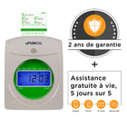 Horloge perforée uPunch sans calcul avec cartes, clés, support et rubans-Garantie du fabricant de deux ans