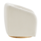 Modway - Holland Pivot Tissu chenille Fauteuil - Crème-Base pivotante pour cadre en bois