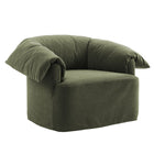 Modway - Lark Slipcover Tissu Grand fauteuil - Sauge-Fauteuil couvert