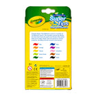Crayola - Marqueurs Super Tips lavables, 10 par paquet, 12 paquets, 120 marqueurs au total-Lavabilité fiable, se lave facilement sur la peau et les vêtements