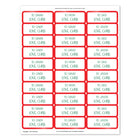 Geographics - Étiquettes D'adresseà bordure rouge - 90 Pqt-Blanc avec feuille rouge