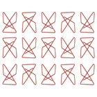 JAM Paper - Pinces papillon colourées - pinces à papier rouges - paquet de 15-Quantité : 15 clips par boîte