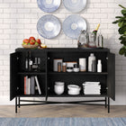 Hudson&Canal - Buffet Brighton 48" de largeur - Grain noir-Caractéristiques assemblage facile
