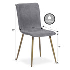 FurnitureR - Chaise de salle manger grise, ensemble de 4, SCARGILL GREY-4