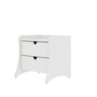 Manhattan Comfort - Table de nuit Coney 19,68" style mid-century moderne - Blanc-Capacité de 11 lb par tiroir