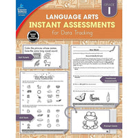 Livre numérique : Carson Dellosa - Instant Assessments for Data Tracking: Language Arts Workbook, 1re année-1