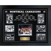 Montreal Canadiens Stanley Cup Dynasty collage - Impression encadree - 39" x 30"-Qualité supérieure - print framed