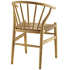 Modway - Flourish Fuseau Fauteuil d’appoint de salle à manger Ensemble de 2 - Naturel-Livré entièrement assemblé
