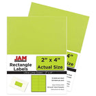 JAM Paper -'“Étiquettes postales, 2 x 4 po, vert lime Terra, 240 par paquet-6 2/5 oz