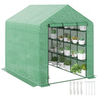 Outsunny - serre portable mini 7 pi x 3 pi x 2 pi, vert-Créez une serre spacieuse, utilisable toute l'année, légère et robuste dans n'importe quel jardin, terrasse, patio ou espace intérieur  
