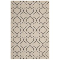 Modway - Linza Treillis Wave Abstract à l’intérieur et à l’extérieur Tapis de 5 pi l x 8 pi L - Beige et gris-Tapis de treillis Wave Abstract
