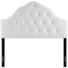 Modway - Sovereign Touffe de diamant Performance Velvet Tête de lit Queen, Blanc-Tissu résistant aux taches