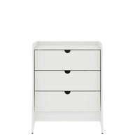 Manhattan Comfort - commode Coney 27,55" style milieu du siècle moderne - blanc-Commode Mid-Century Modern pour chambre à coucher