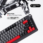Cybeart - Nighthawk 75 Clavier De Jeu Sans Fil Tri-Mode Rgb Tkl - Black-Interrogation ultra-rapide de 1 000 Hz avec une latence de 1 ms pour une saisie précise et sans décalage, que ce soit pour les jeux ou le travail