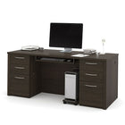 Bestar - Trousse de bureau de direction Embassy, 71 po, chocolat foncé (60890-79)-L’ensemble Embassy offre de nombreuses possibilités de configuration pour divers usages.