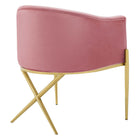 Modway - Savour Touffe Performance Velvet Fauteuil à manger d’accent - Rose poussiéreuse-Capacité du poids de la chaise : 300 lbs.