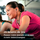 échelon - Écouteurs Bluetooth FitFlex Tour de Cou, Noir-Parfait pour les entraînements de style de vie actif et les activités de plein air