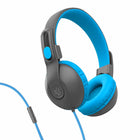 Jlab - Casque d’écoute filaire JBuddies Studio 2 - Bleu/Gris-Microphone universel en ligne avec commandes de piste.