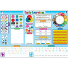 Ashley Productions - ASH95708 Placemat Studio Smart Poly Apprentissage précoce des bases de l'éducation Placemat - 13" x 19" - recto seul - paquet de 10-Utilisez avec des marqueurs effaçables à sec ou à base d'eau et des crayons lavables.