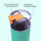 Bubba - Bouteille d’eau DualSip, acier inoxydable isotherme, 710 ml (24 oz)-Design étanche : cliquez pour fermer, pas de déversement