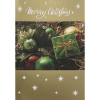 Mill Brook Studio - Cartes De souhaits Noël / Enveloppes - 5-3/8 po x 7-3/4 po - Cadeau vert - Paquet de 18-Cartes de souhaits qualité boutique